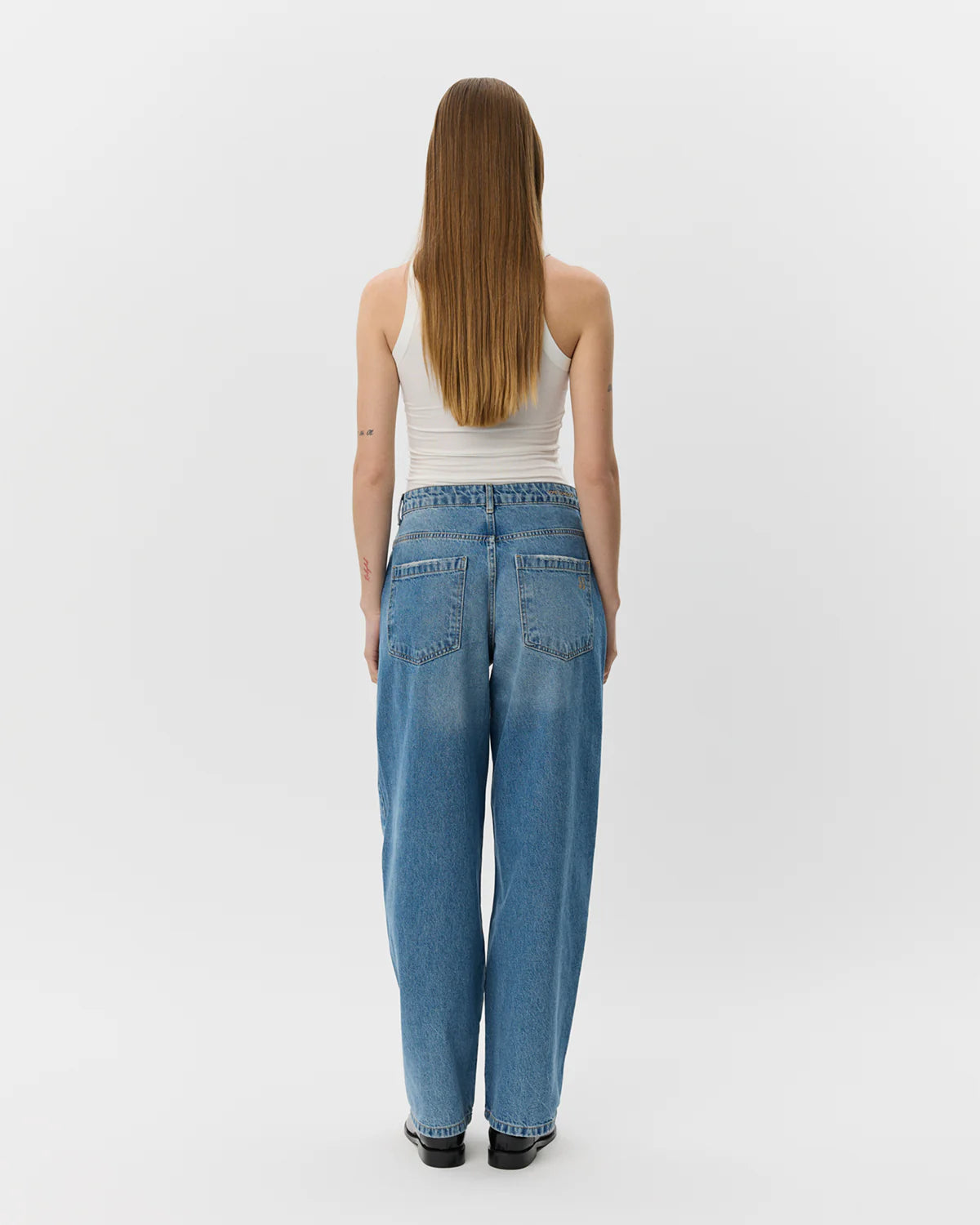 SOFIE SCHNOOR | Jeans coupe ballon "HAVANA"- Bleu denim