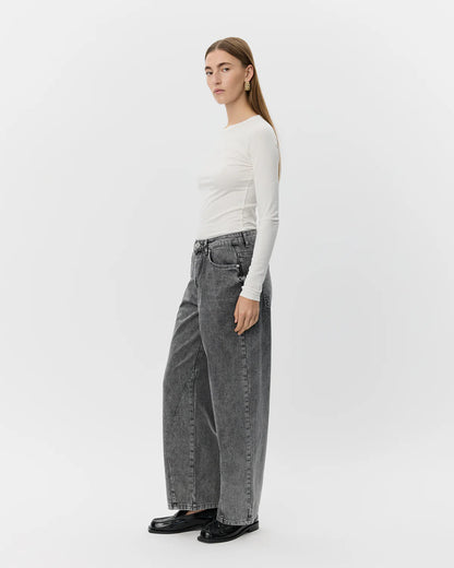 SOFIE SCHNOOR | Jeans coupe ballon "HAVANA"- Gris