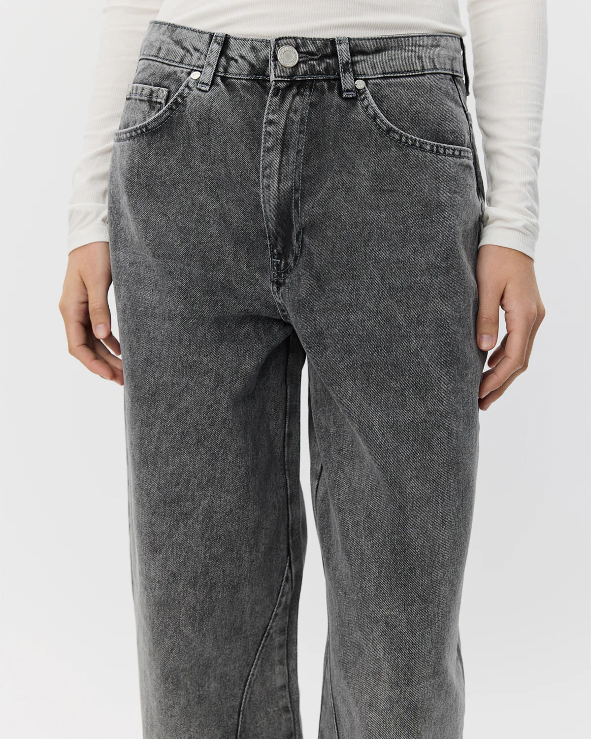 SOFIE SCHNOOR | Jeans coupe ballon "HAVANA"- Gris