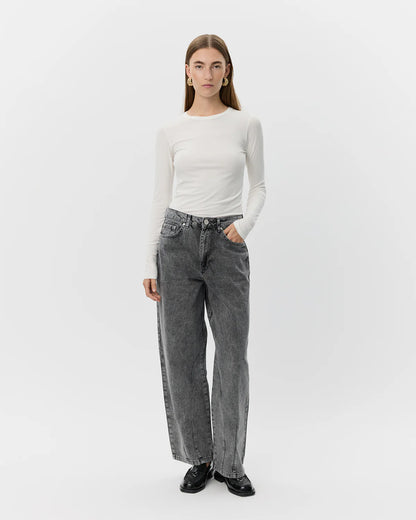 SOFIE SCHNOOR | Jeans coupe ballon "HAVANA"- Gris