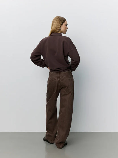 SOFIE SCHNOOR | Barrel Jeans "Havanasw"- Brun