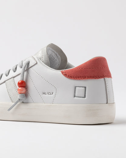 D.A.T.E. | Baskets 'Hill Low Calf' | Blanc & Corail