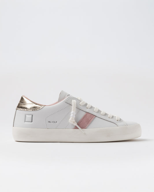 D.A.T.E. | Baskets 'Hill Low Calf' | Blanc Platine