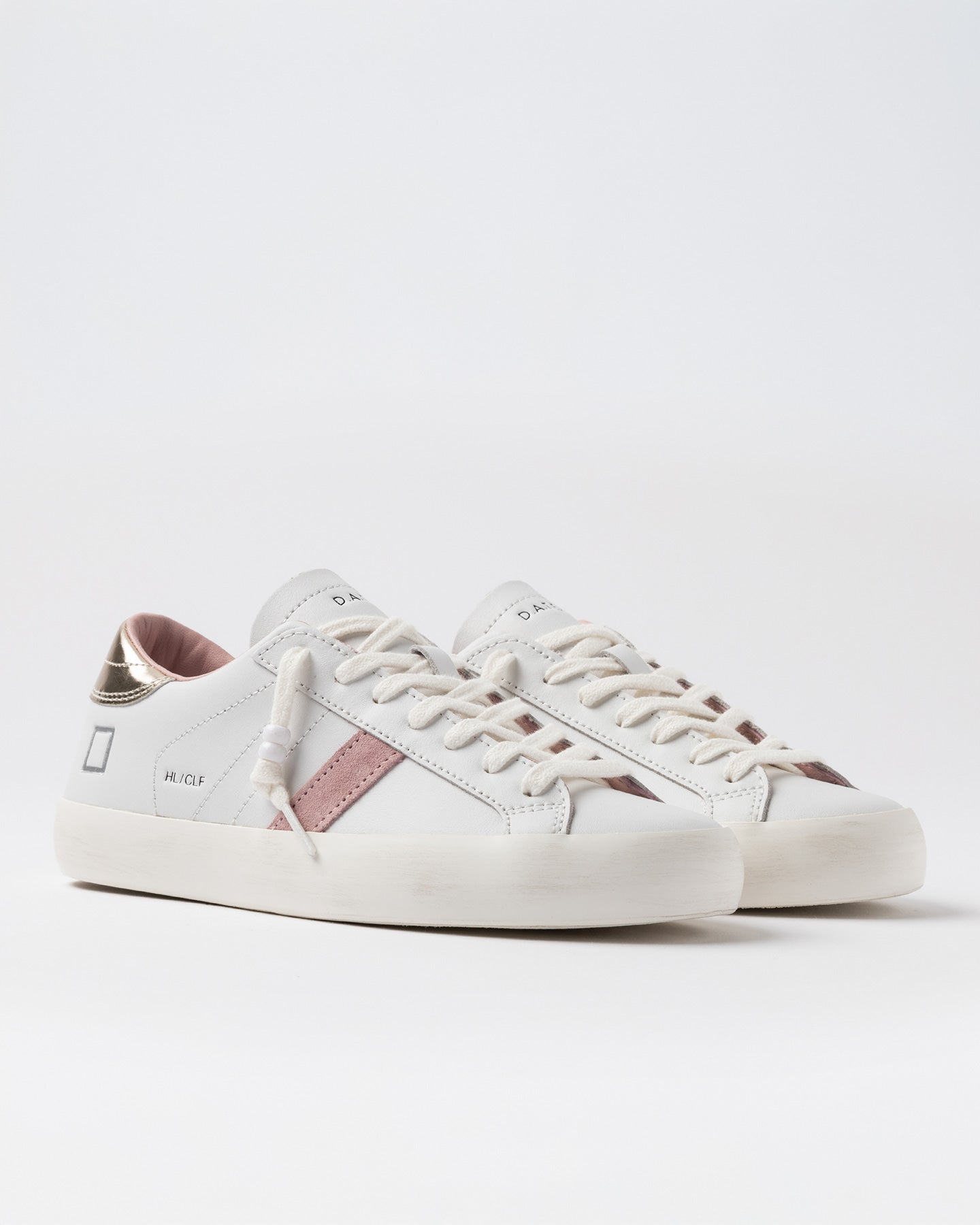 D.A.T.E. | Baskets 'Hill Low Calf' | Blanc Platine