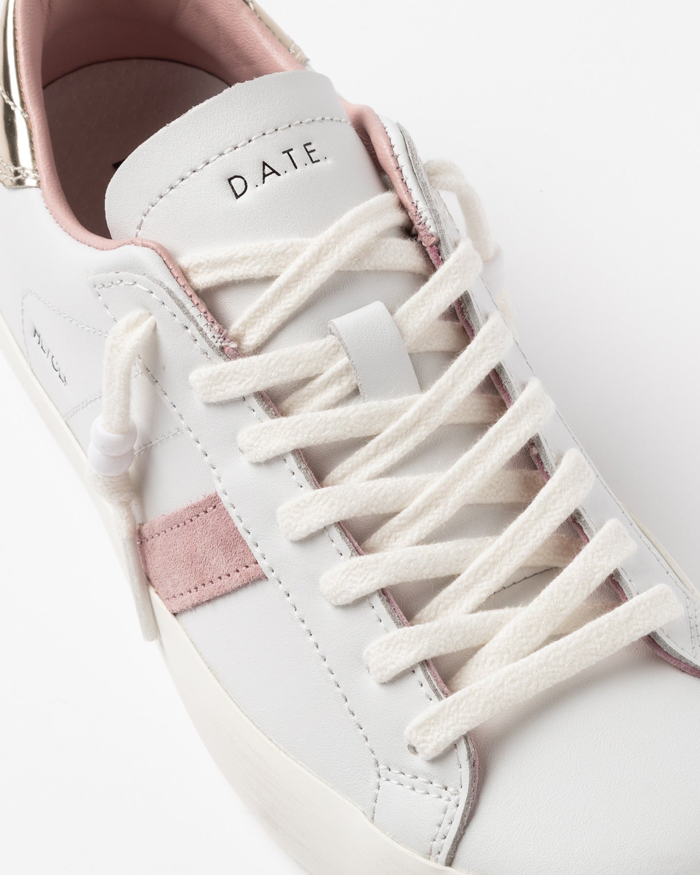 D.A.T.E. | Baskets 'Hill Low Calf' | Blanc Platine