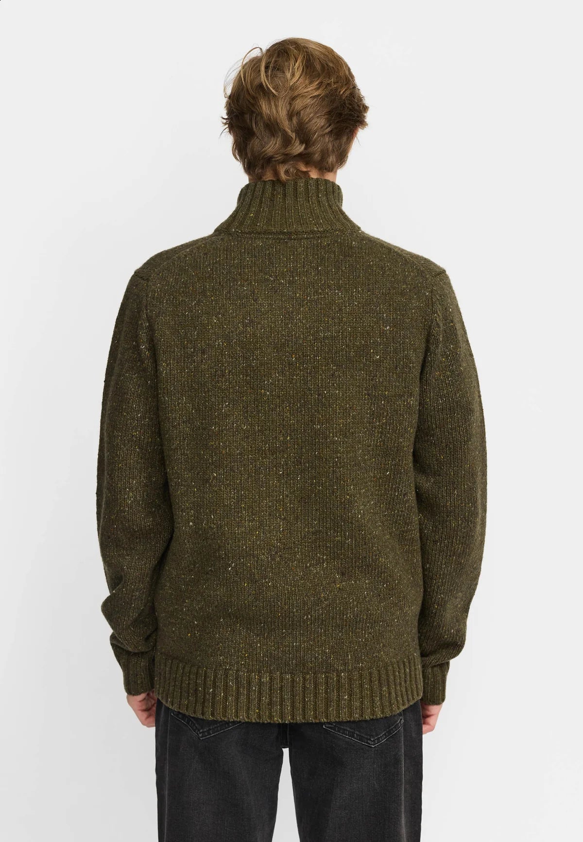 Revolution | Pull en tricot à demi-zip "6619" - Armée