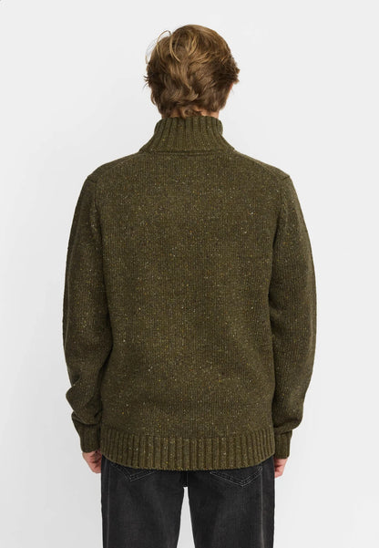 Revolution | Pull en tricot à demi-zip "6619" - Armée