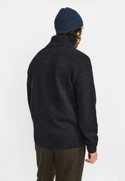 Revolution | Pull en tricot à demi-zip "6619" - Bleu marin foncé