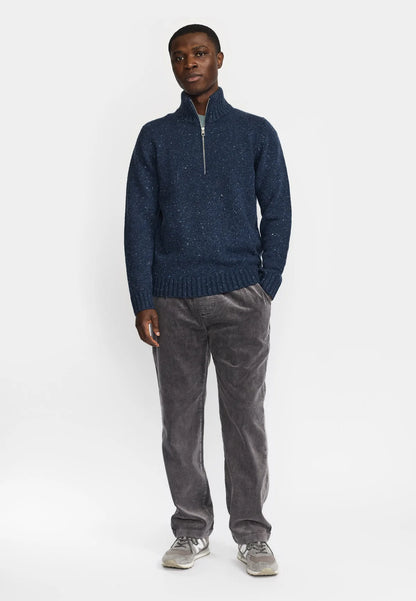 Revolution | Pull en tricot à demi-zip "6619" - Bleu marin