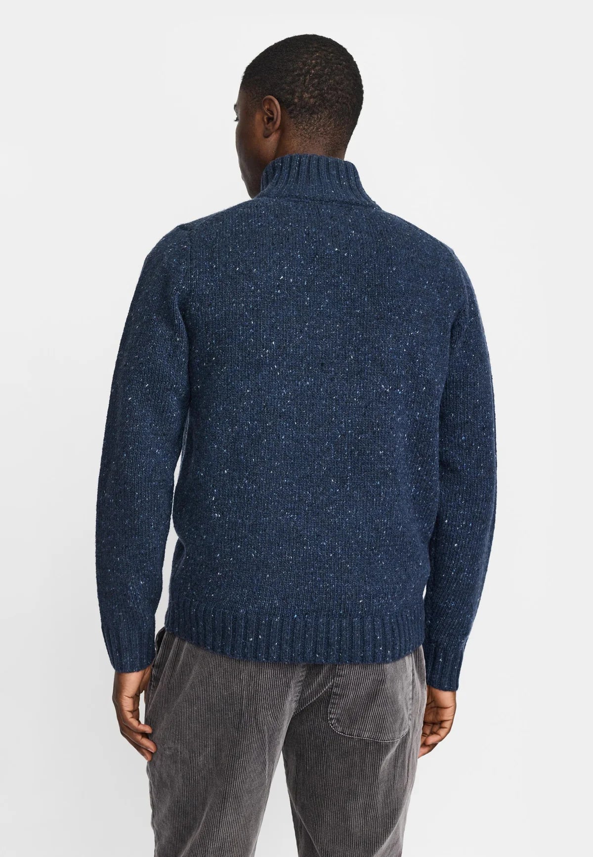 Revolution | Pull en tricot à demi-zip "6619" - Bleu marin