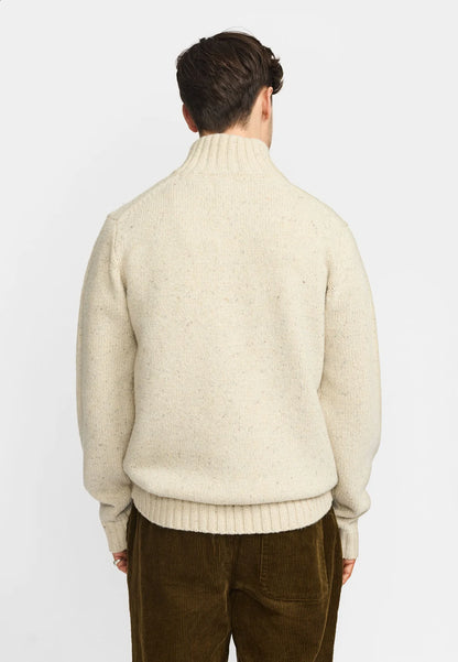 Revolution | Pull en tricot à demi-zip "6619" - Blanc cassé