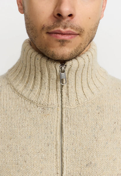 Revolution | Pull en tricot à demi-zip "6619" - Blanc cassé