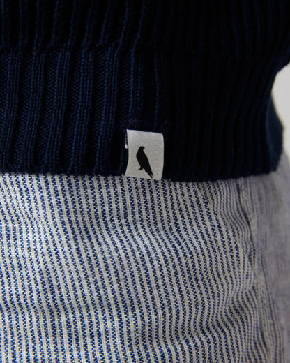 Peregrine | Pull à col rond ''Harry'' en coton - Bleu marine