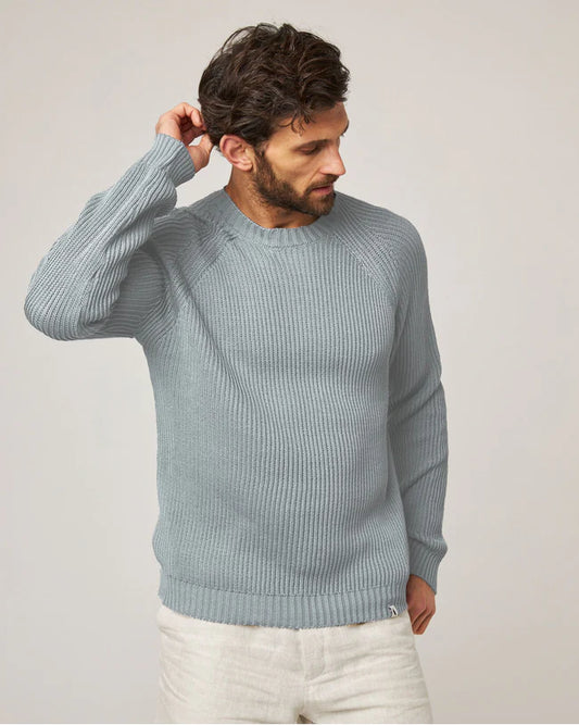 Peregrine | Pull "Harry Crew"- Denim lavé