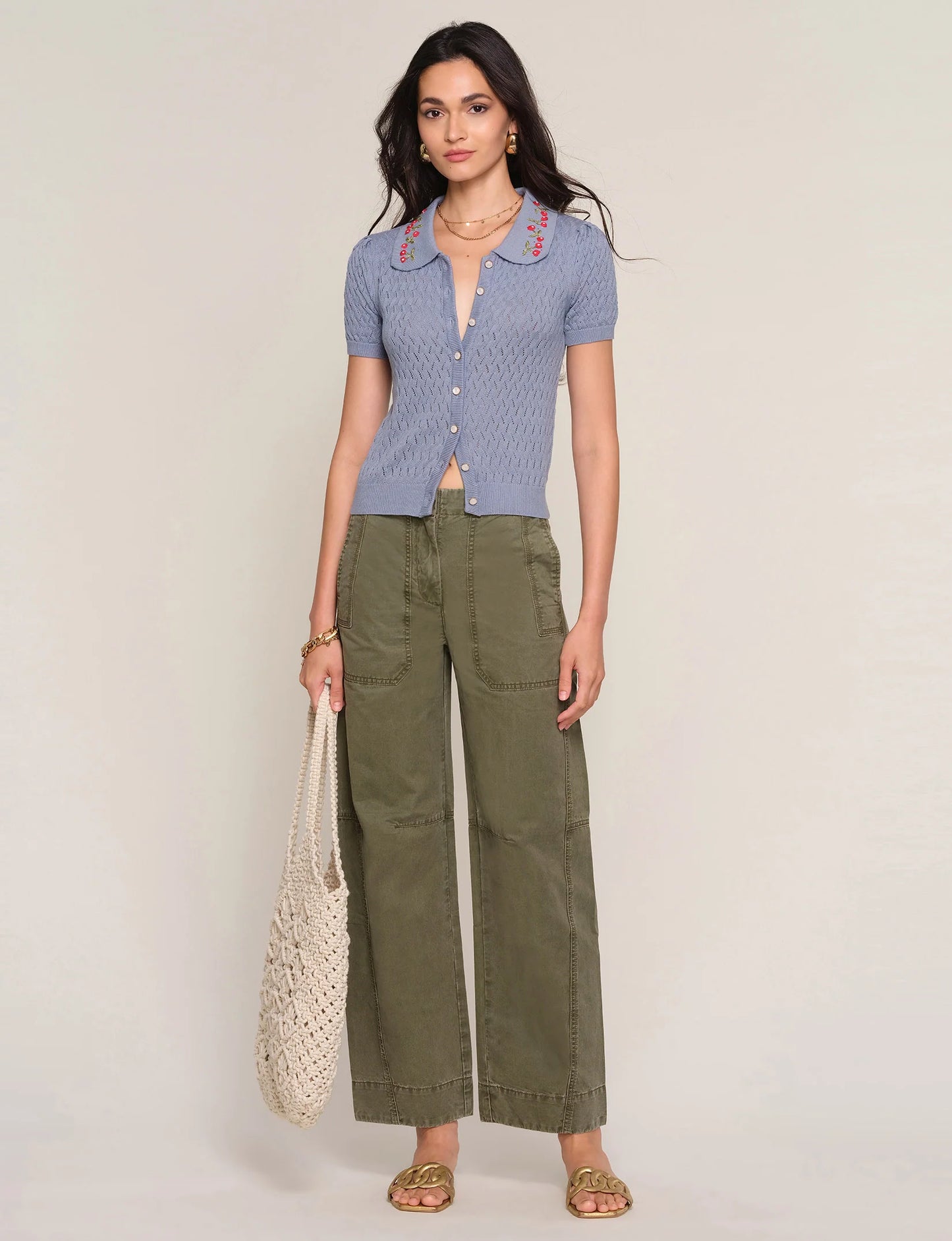 Heartloom | Cardigan  "MANTA"- Bleu