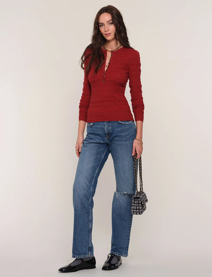 Heartloom| Haut "Daisy"- Rouge brique