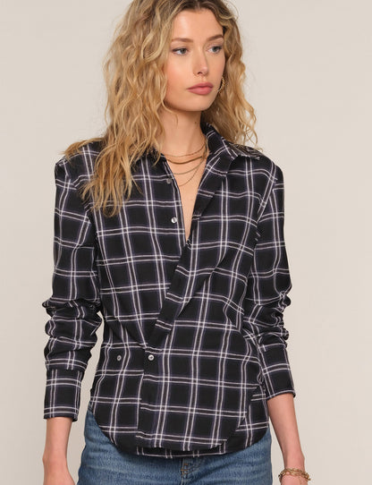Heartloom | Chemise à carreaux "Brielle" | Noir
