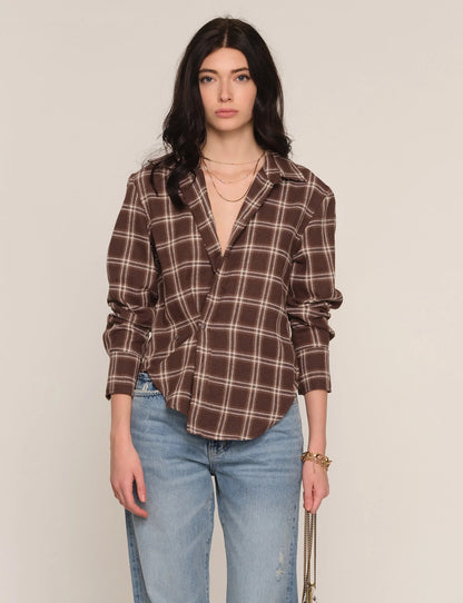 Heartloom | Chemise à carreaux "Brielle" | Brun