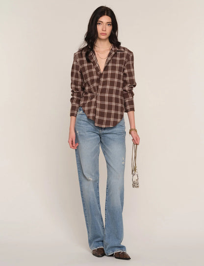 Heartloom | Chemise à carreaux "Brielle" | Brun