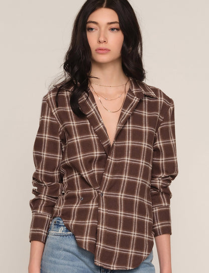 Heartloom | Chemise à carreaux "Brielle" | Brun