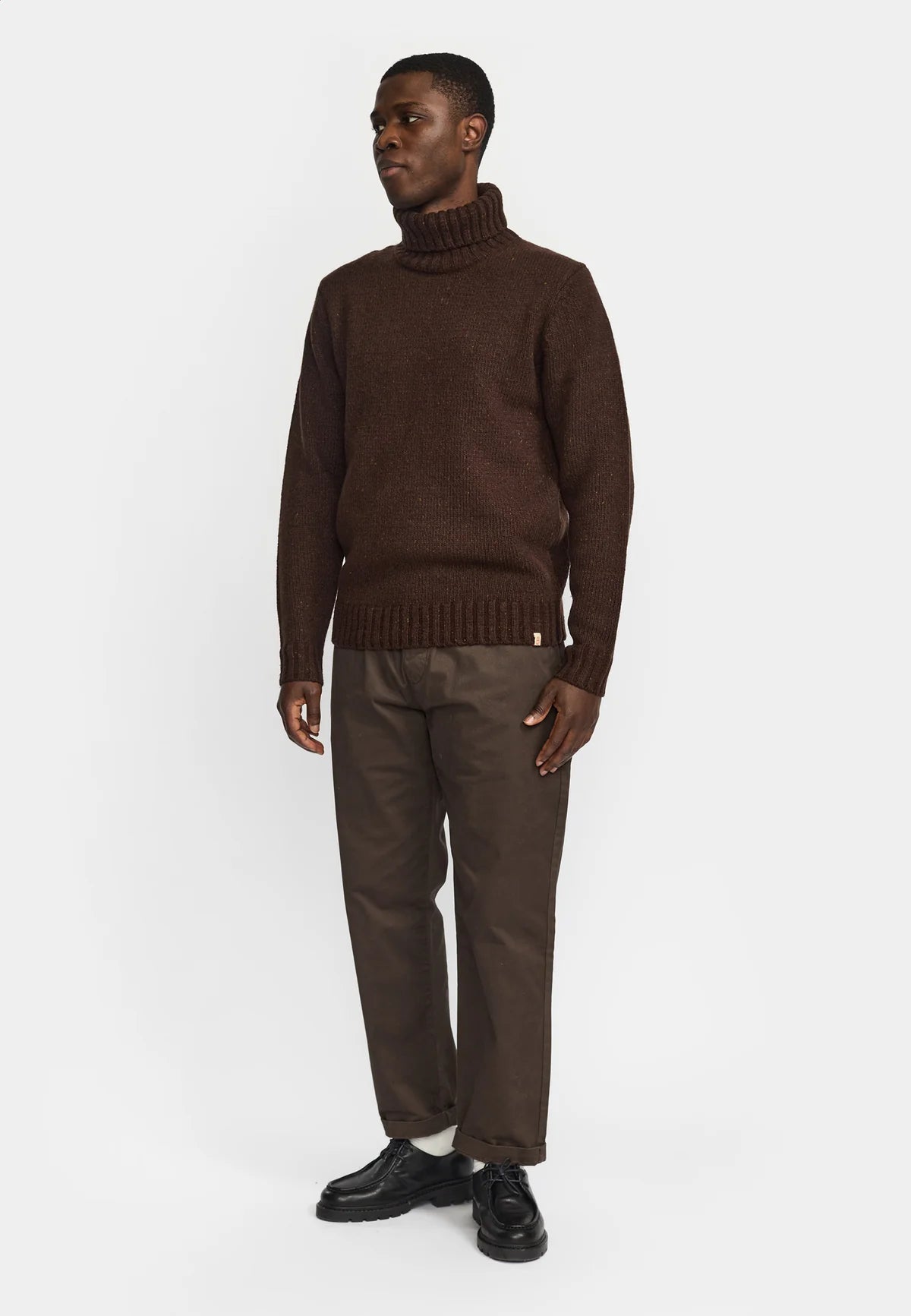 Revolution | Col roulé en tricot "6568" - Brun foncé