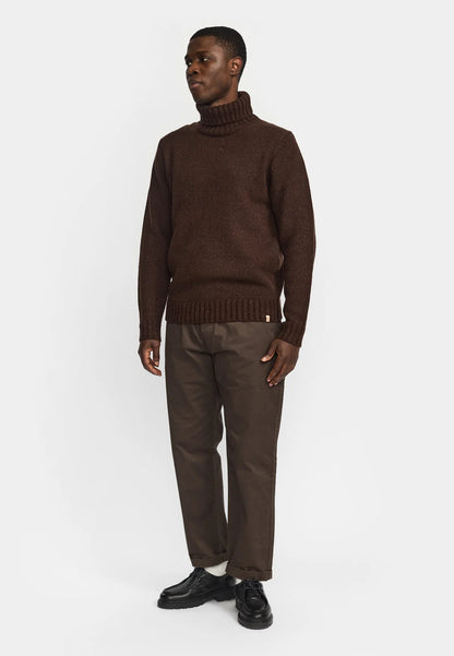 Revolution | Col roulé en tricot "6568" - Brun foncé