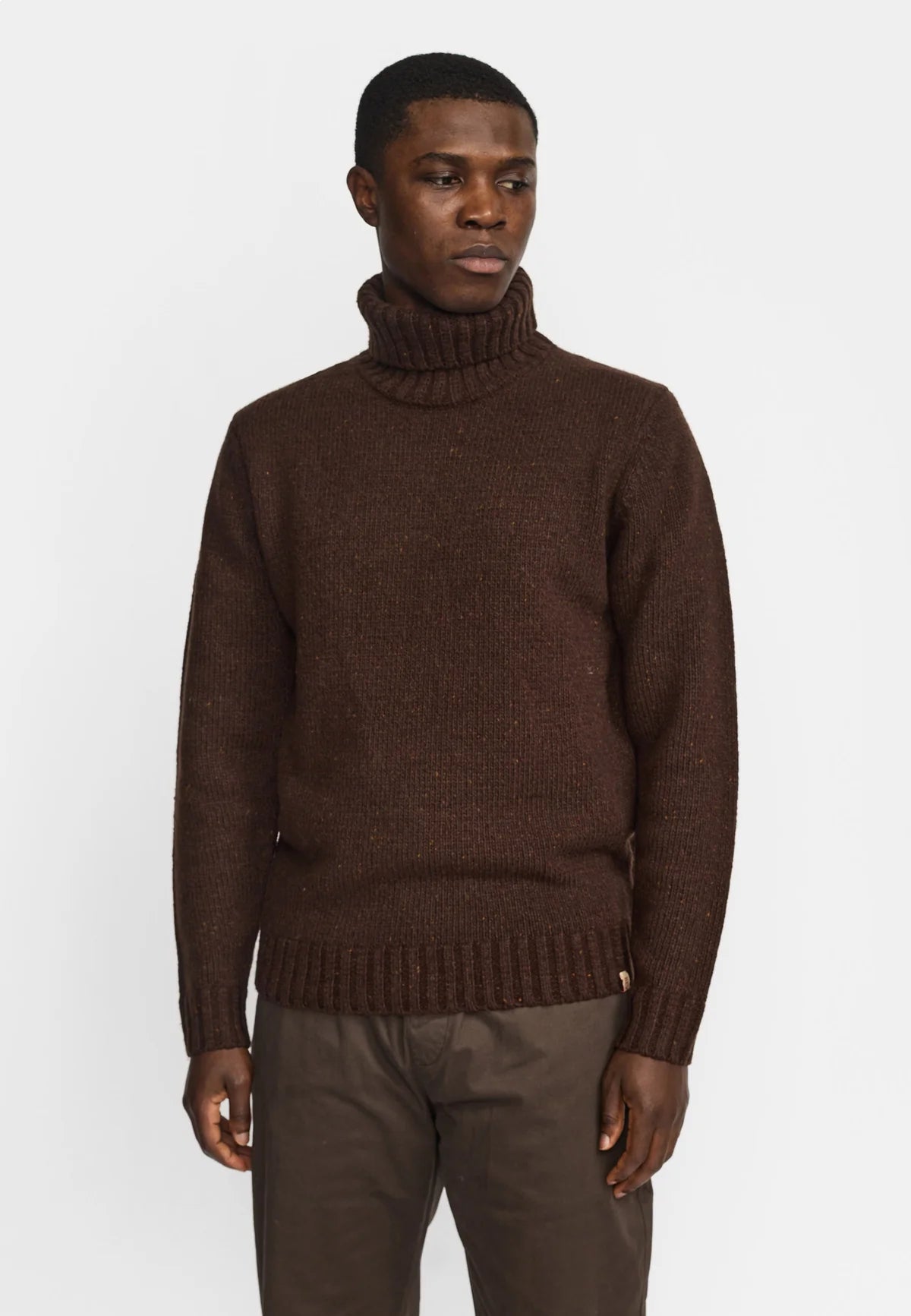 Revolution | Col roulé en tricot "6568" - Brun foncé