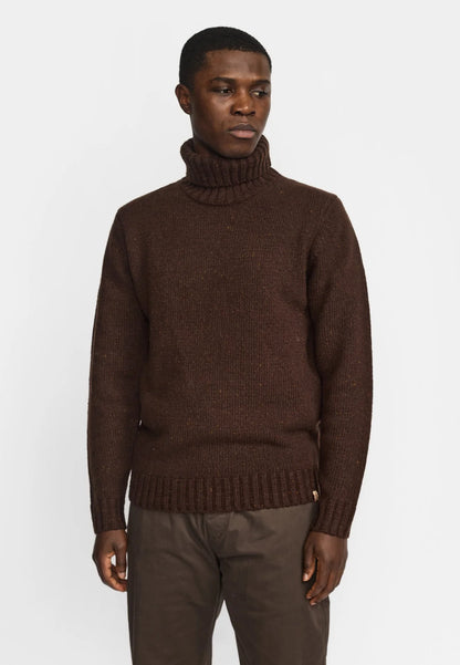 Revolution | Col roulé en tricot "6568" - Brun foncé