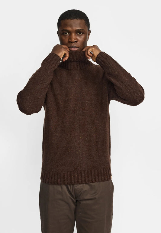 Revolution | Col roulé en tricot "6568" - Brun foncé
