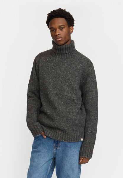 Revolution | Pull à col roulé en mélange d'alpaga - Noir/Gris