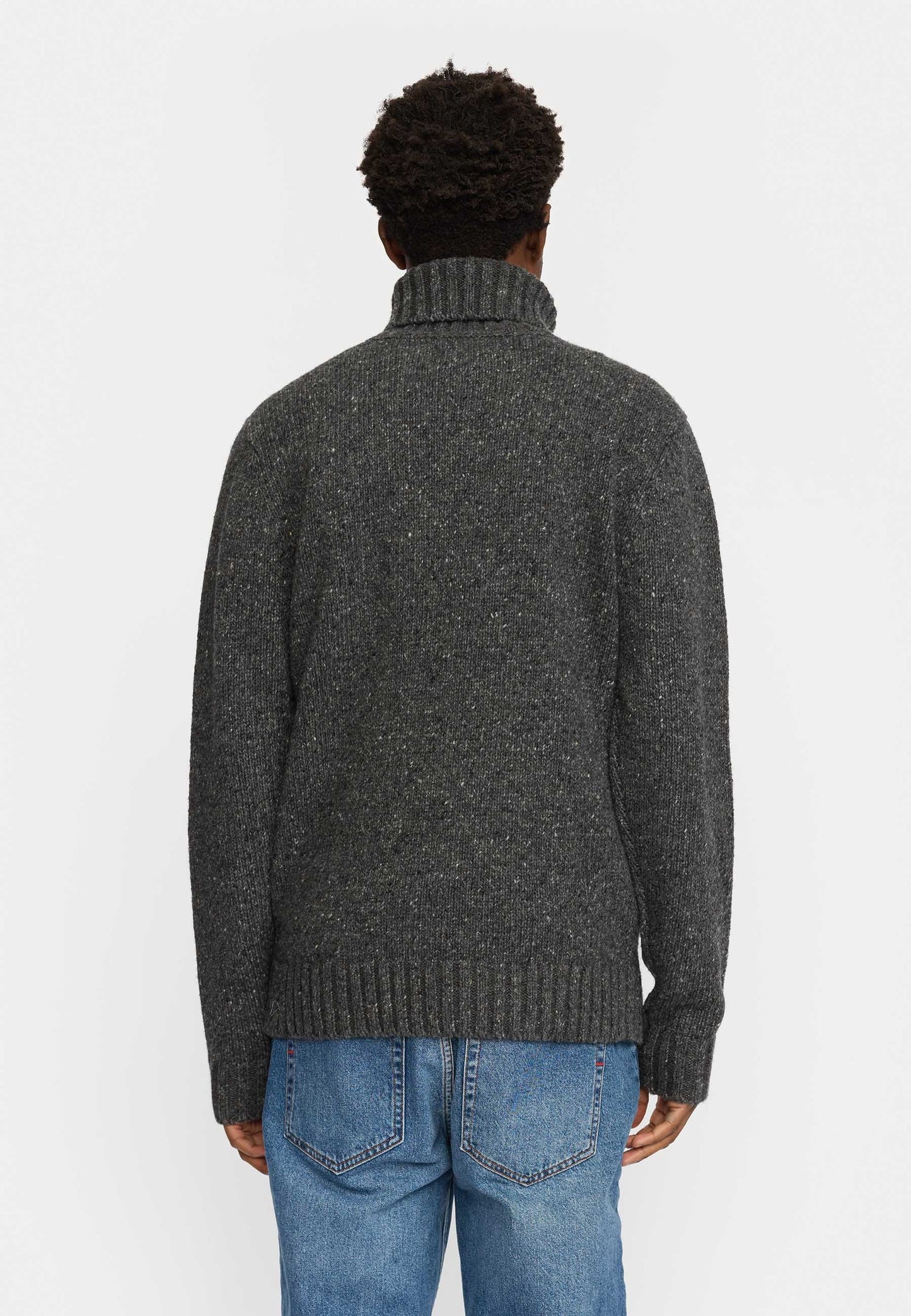 Revolution | Pull à col roulé en mélange d'alpaga - Noir/Gris