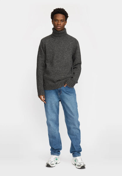 Revolution | Pull à col roulé en mélange d'alpaga - Noir/Gris