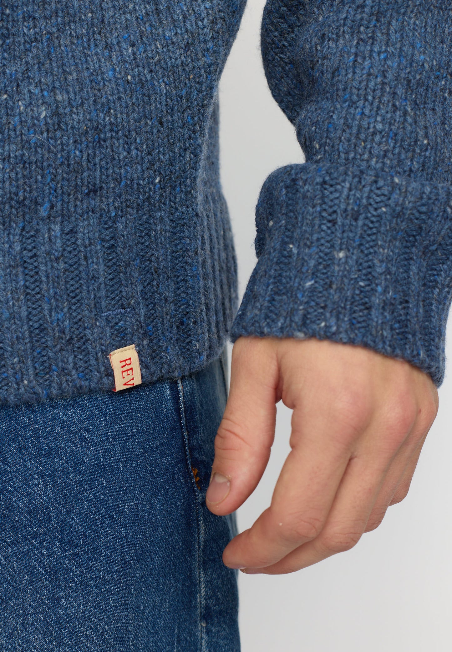 Revolution | Pull à col roulé en mélange d'alpaga - Bleu