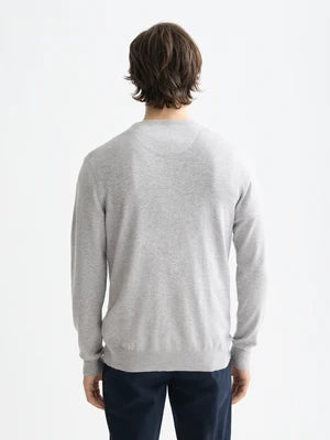 Scotch & Soda | Pull en viscose EcoVero  "Regular" - Gris mélange