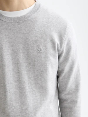 Scotch & Soda | Pull en viscose EcoVero  "Regular" - Gris mélange