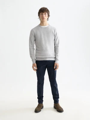 Scotch & Soda | Pull en viscose EcoVero  "Regular" - Gris mélange