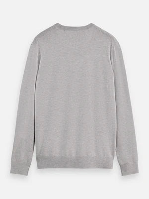 Scotch & Soda | Pull en viscose EcoVero  "Regular" - Gris mélange