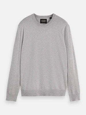 Scotch & Soda | Pull en viscose EcoVero  "Regular" - Gris mélange