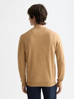 Scotch & Soda | Pull en viscose EcoVero  "Regular" - Fauve Clair
