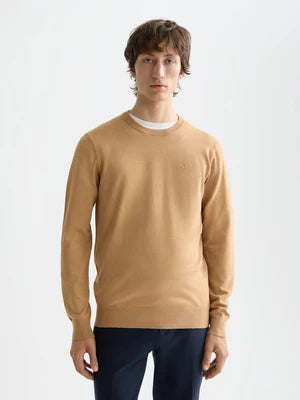 Scotch & Soda | Pull en viscose EcoVero  "Regular" - Fauve Clair