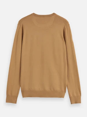 Scotch & Soda | Pull en viscose EcoVero  "Regular" - Fauve Clair