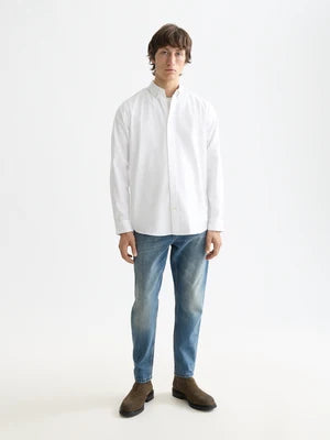 Scotch & Soda | Chemise à manches longues Oxford  "Solid" - Blanc