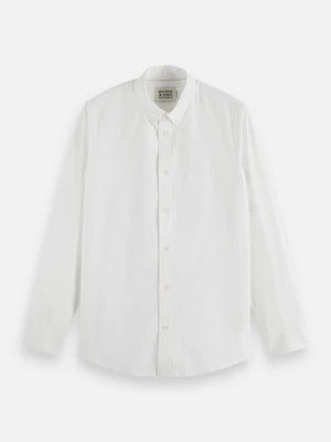 Scotch & Soda | Chemise à manches longues Oxford  "Solid" - Blanc