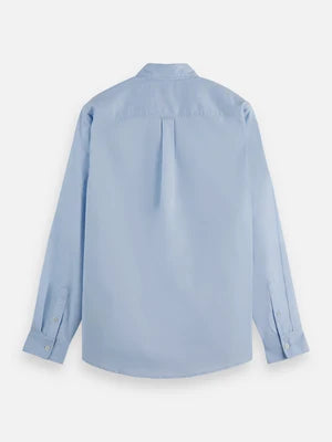 Scotch & Soda | Chemise à manches longues Oxford  "Solid" - Bleu