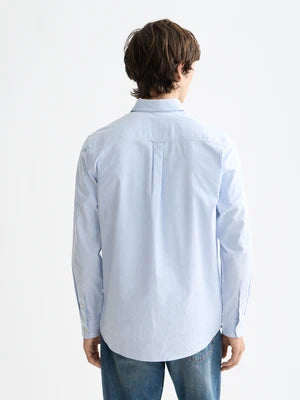Scotch & Soda | Chemise à manches longues Oxford  "Stripe" - Bleu