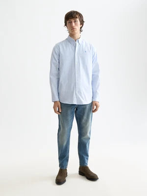 Scotch & Soda | Chemise à manches longues Oxford  "Stripe" - Bleu