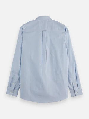 Scotch & Soda | Chemise à manches longues Oxford  "Stripe" - Bleu