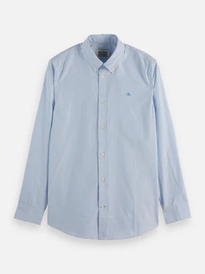 Scotch & Soda | Chemise à manches longues Oxford  "Stripe" - Bleu