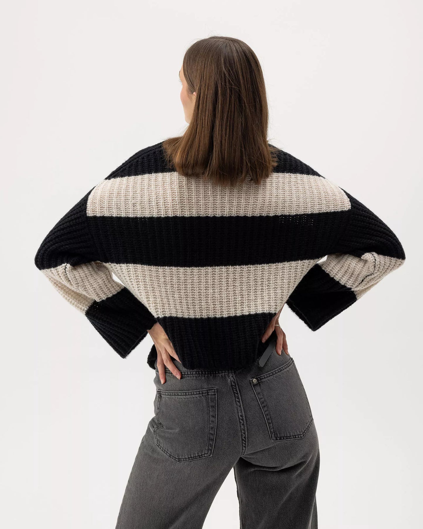 Holebrook Sweden | Pull rayé Cajsa- Noir/Blanc