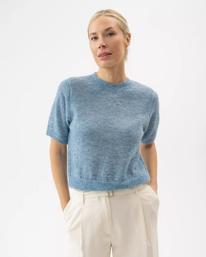 Holebrook Sweden | Pull à manche court  'Elizabeth' | bleu ciel